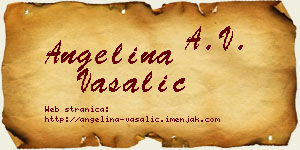 Angelina Vašalić vizit kartica